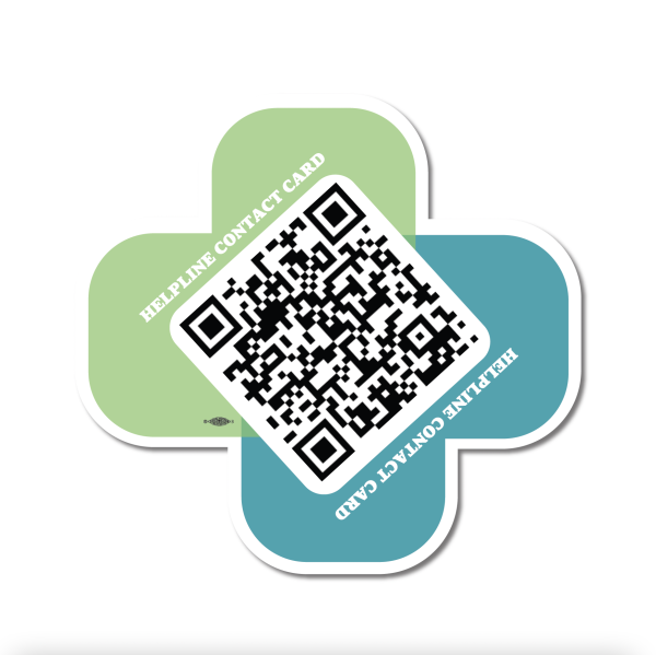 Helpline Hardhat Stickers